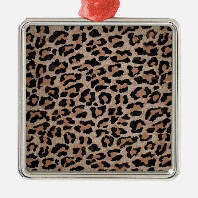 cheetah leopard print metal tree decoration (Front)