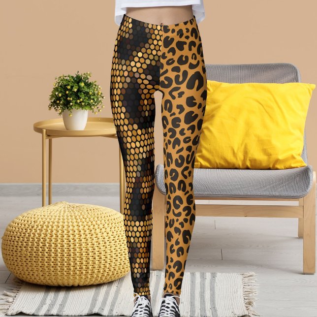 Cheetah Leopard Wildlife Cat Pattern Animal Skin  Leggings (Creator Uploaded)
