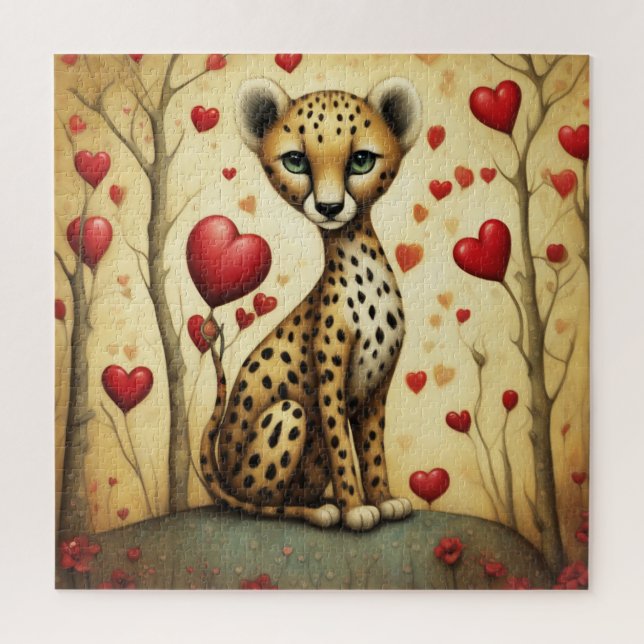 Cheetah Love 3 Jigsaw Puzzle (Vertical)