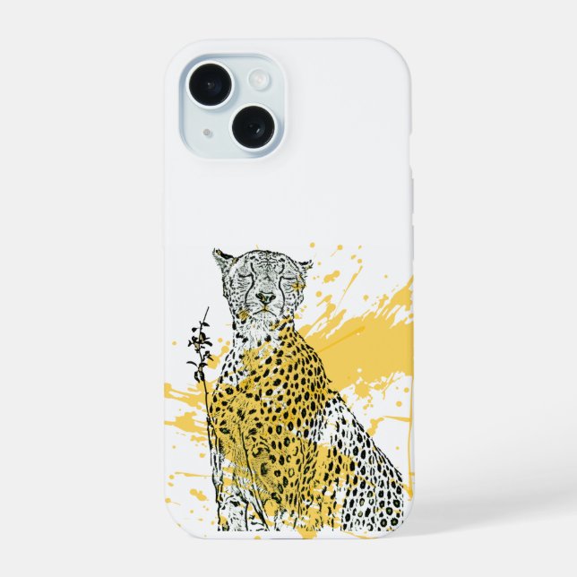 Cheetah Love iPhone 15 Case (Back)