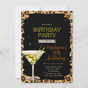Cheetah Margarita Party Invitation