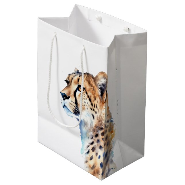 Cheetah Medium Gift Bag (Front Angled)