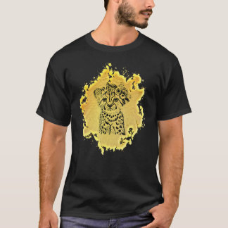 Cheetah Motif Predator Cat Animal Africa Colourful T-Shirt