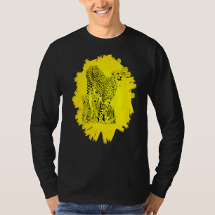 Cheetah Motif Predator Cat Animal Africa Colourful T-Shirt