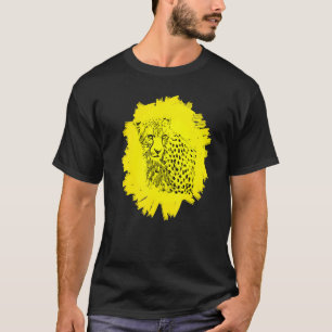 Cheetah Motif Predator Cat Animal Colourful Cheeta T-Shirt