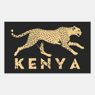 Cheetah Of Kenya Rectangular Sticker