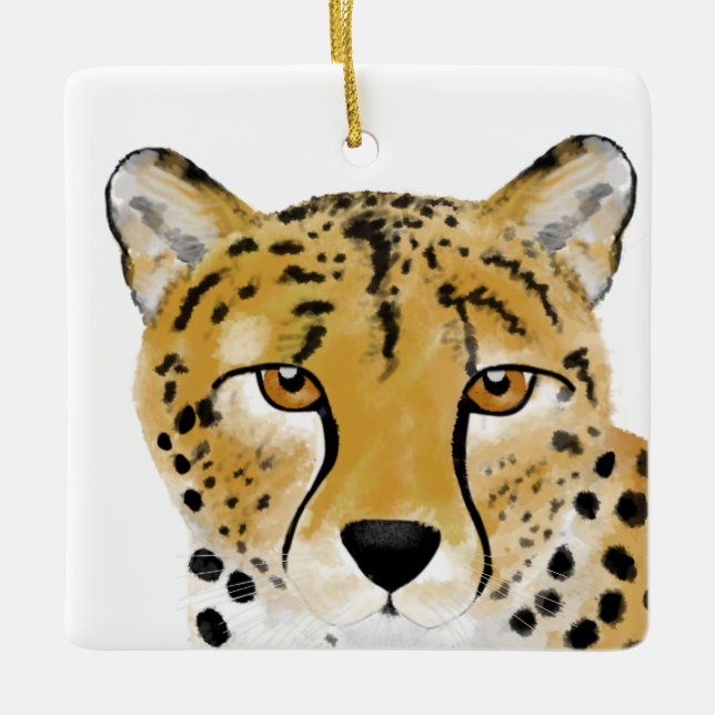 Cheetah Ornament (Front)