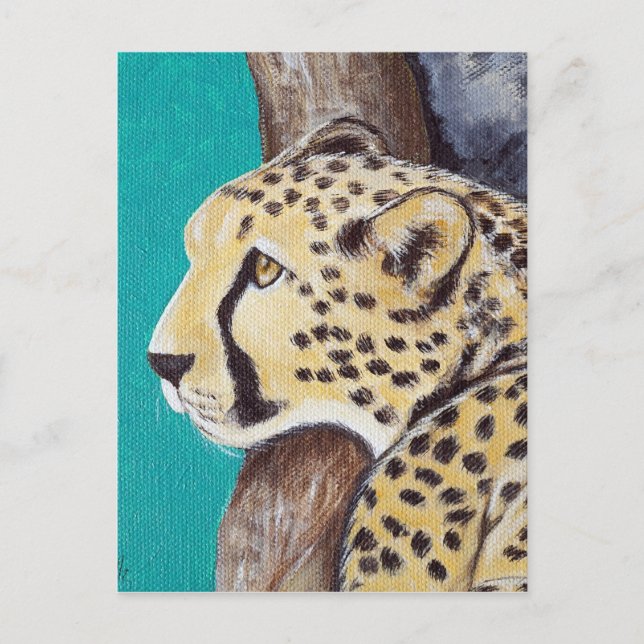 Cheetah Painting Postcard (Front)