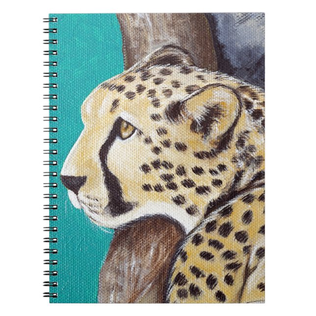 Cheetah Painting Spiral Notebook (Front)