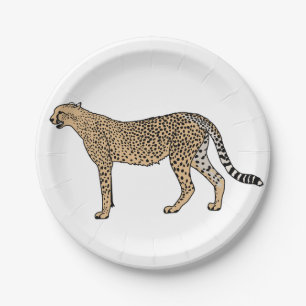 Cheetah Paper Plate