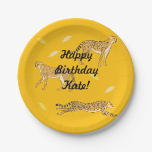 Cheetah  paper plate