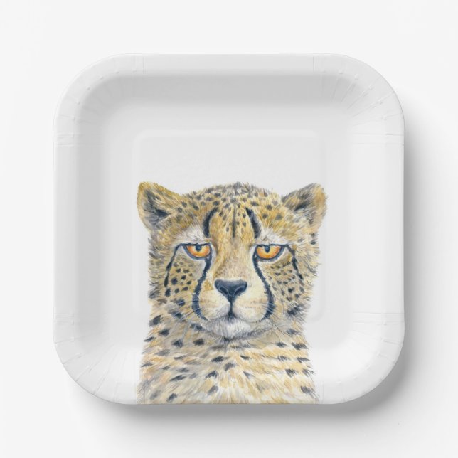 Cheetah Paper Plate (Front)