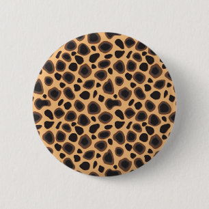 Cheetah Pattern 6 Cm Round Badge