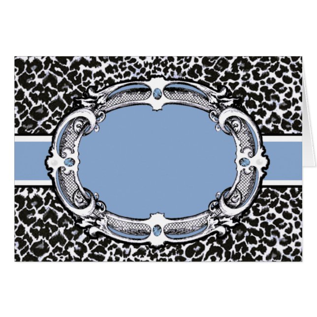 Cheetah Pattern Blue Label (Front Horizontal)