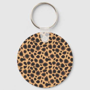 Cheetah Pattern Key Ring