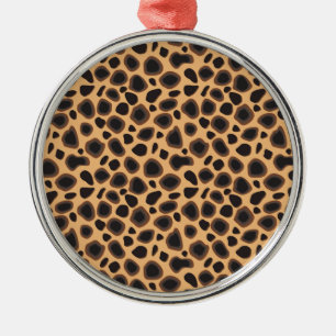 Cheetah Pattern Metal Tree Decoration