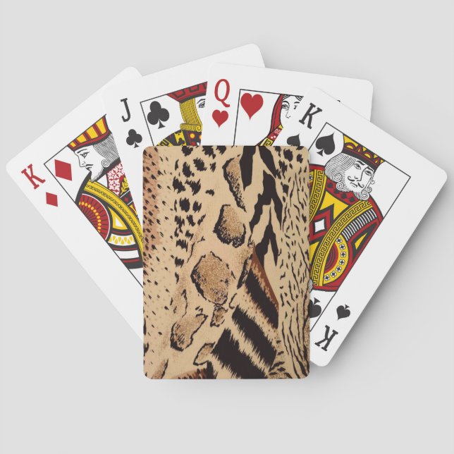 Cheetah Pattern Playing Cards (Back)