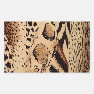 Cheetah Pattern Rectangular Sticker