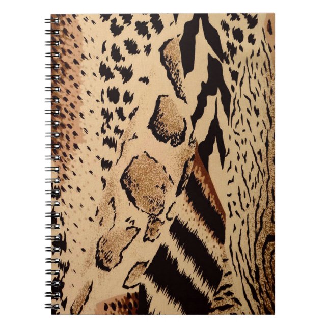 Cheetah Pattern Spiral Notebook (Front)