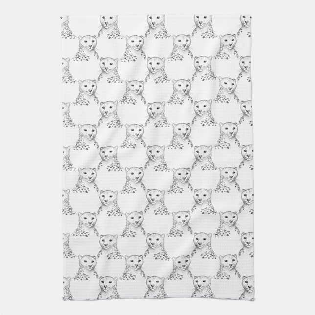 Cheetah Pattern. Tea Towel (Vertical)