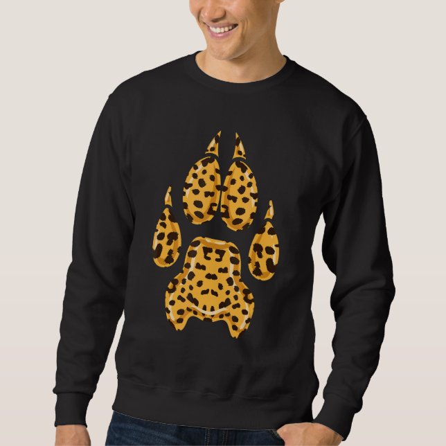 Cheetah Paw Animal Print Sweatshirt (Front)