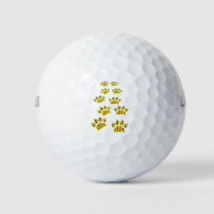 Cheetah Paw Print Golf Balls