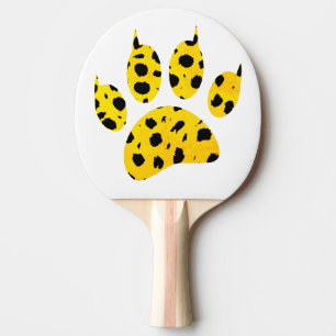 Cheetah Paw Print Ping Pong Paddle