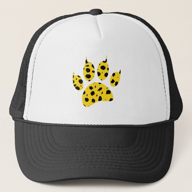 Cheetah Paw Print Trucker Hat (Front)