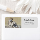 Cheetah photo personalised Return Address