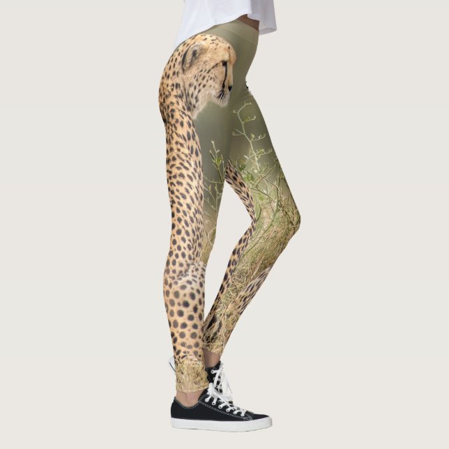 Cheetah Photographed in the Wild Quality Leggings (Right)