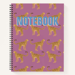 Cheetah, pink leopard Spiral Notebook