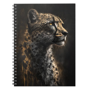 Cheetah Portrait Animal Nature Wildlife Art Spirit Notebook