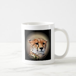 Cheetah Portrait by Full Moon: Nature's Grace Coffee Mug