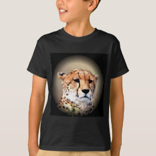 Cheetah Portrait by Full Moon: Nature's Grace T-Shirt