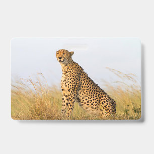 Cheetah Portrait ID Badge