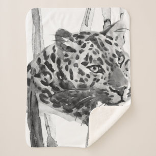 Cheetah Portrait Sherpa Blanket