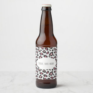 cheetah print, animal print, Leopard ,cheetah Beer Bottle Label