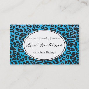 Cheetah Print (blue) Business Card