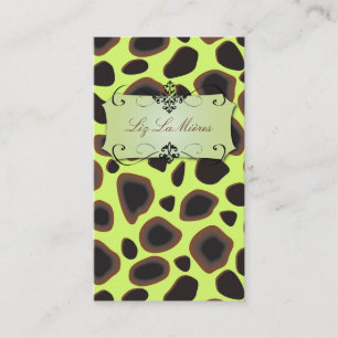 Cheetah print business cards