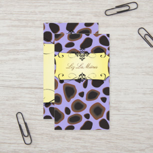 Cheetah print business cards