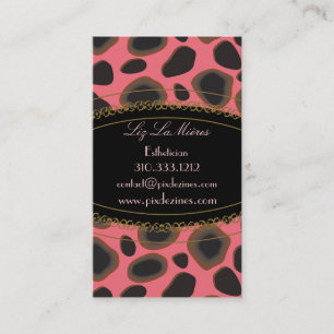 Cheetah print business cards
