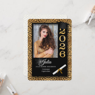 Cheetah Print Class of 2022 Graduation Invitation