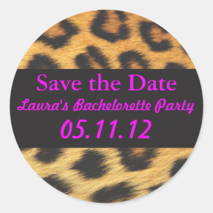 Cheetah Print Classic Round Sticker