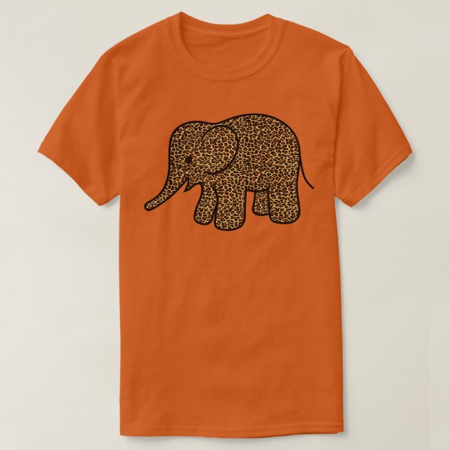 CHEETAH print elephant T-Shirt (Design Front)