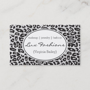 Cheetah Print   Grey, Texture Business Card