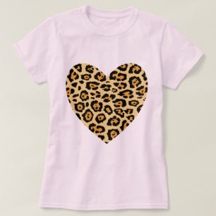 Cheetah Print Heart T-Shirt