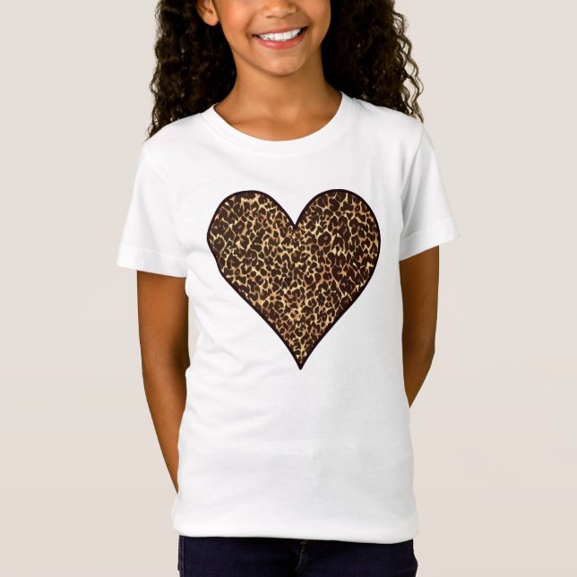Cheetah Print Heart T-Shirt (Front)