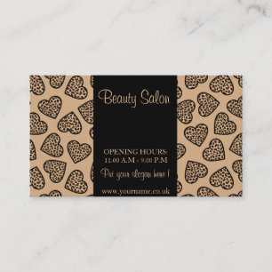 Cheetah print hearts Business Card