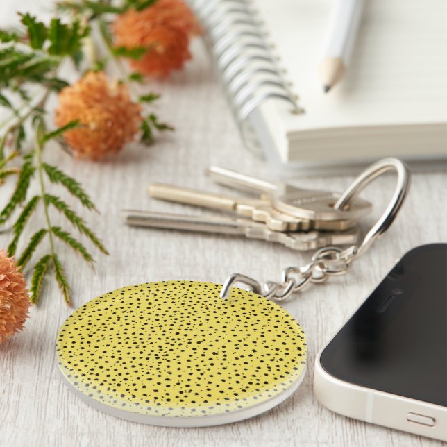 Cheetah Print in Natural colours  Key Ring (Front Right)