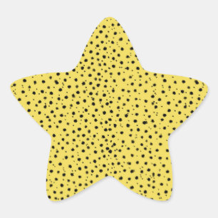 Cheetah Print in Natural colours Star Sticker